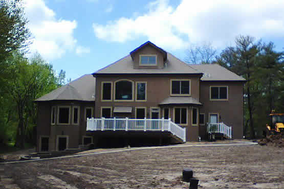 new home, rear view